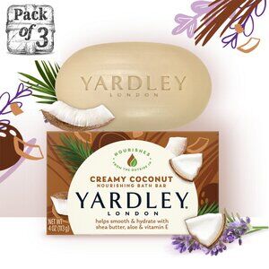 Yardley London Bar Soap - Creamy Coconut Soap Pack of 3